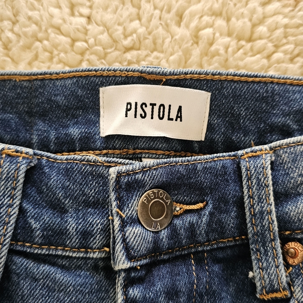 PISTOLA Cara Blue  High Rise Vintage Ankle Skinny Jeans Size 27 - Picture 6 of 13